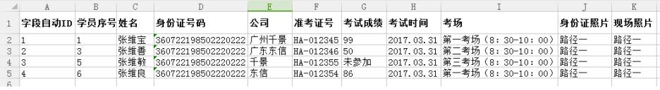 保安員考試身份證實名登記和評分系統方案